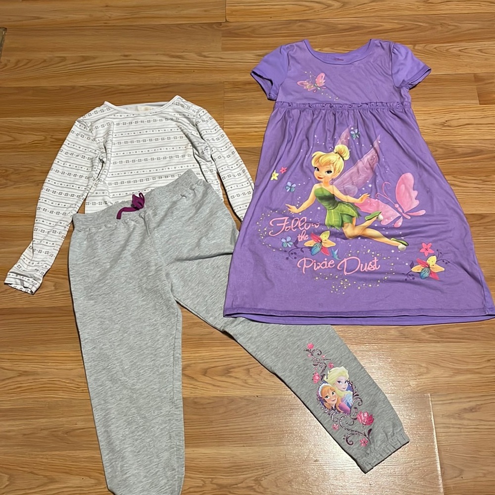 Disney pajamas, tinkerbell and frozen